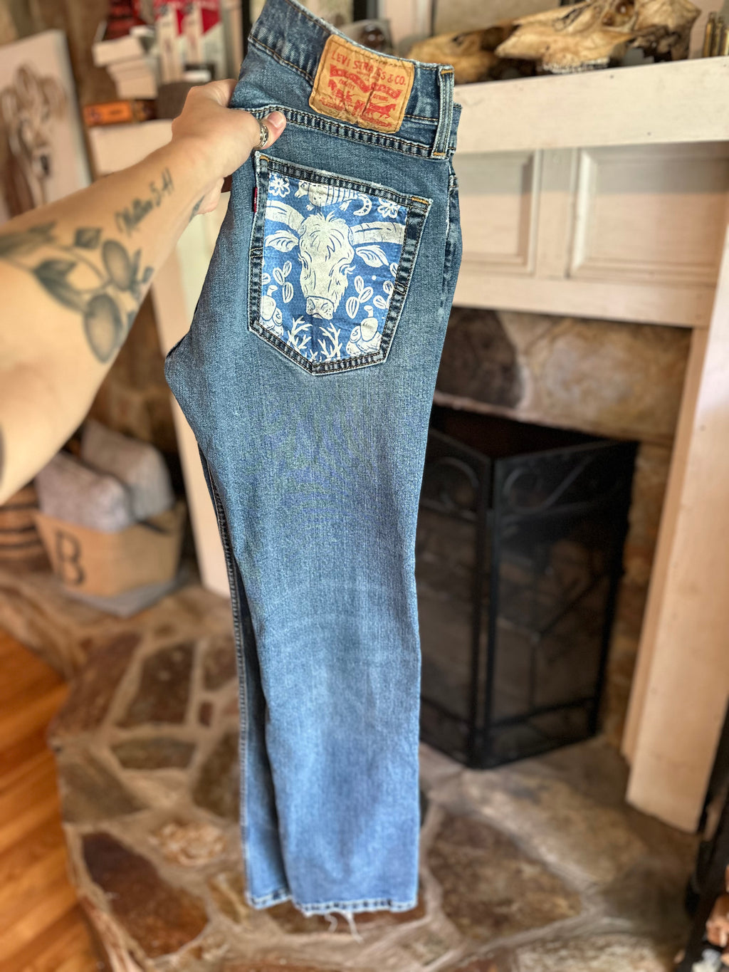 Custom Denim Blue Jean- Blue Nova Pocket
