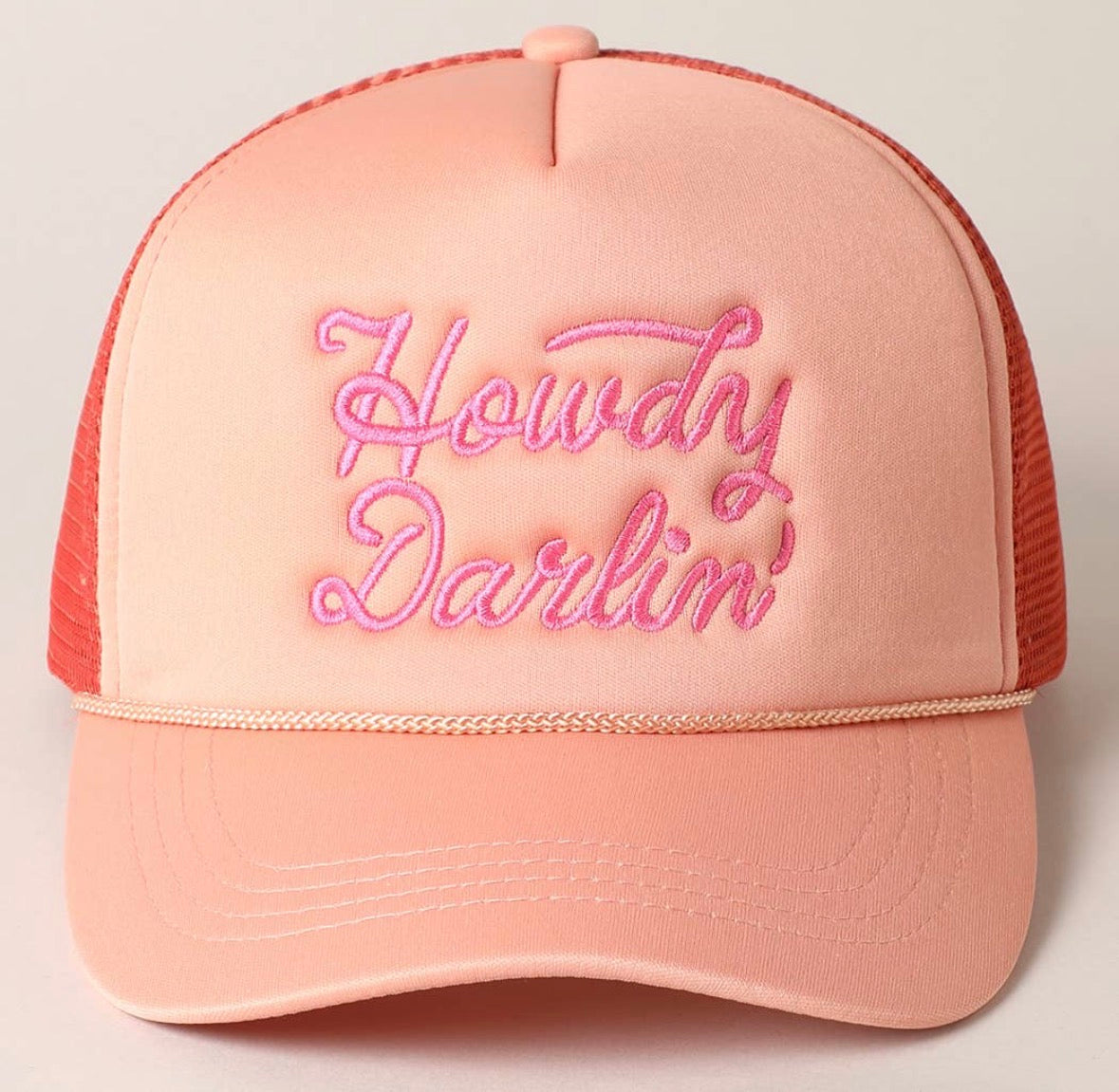 Howdy Darlin' Embroidered Mesh Back Trucker Cap