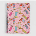 Western Cowgirl Boots Spiral Notebook