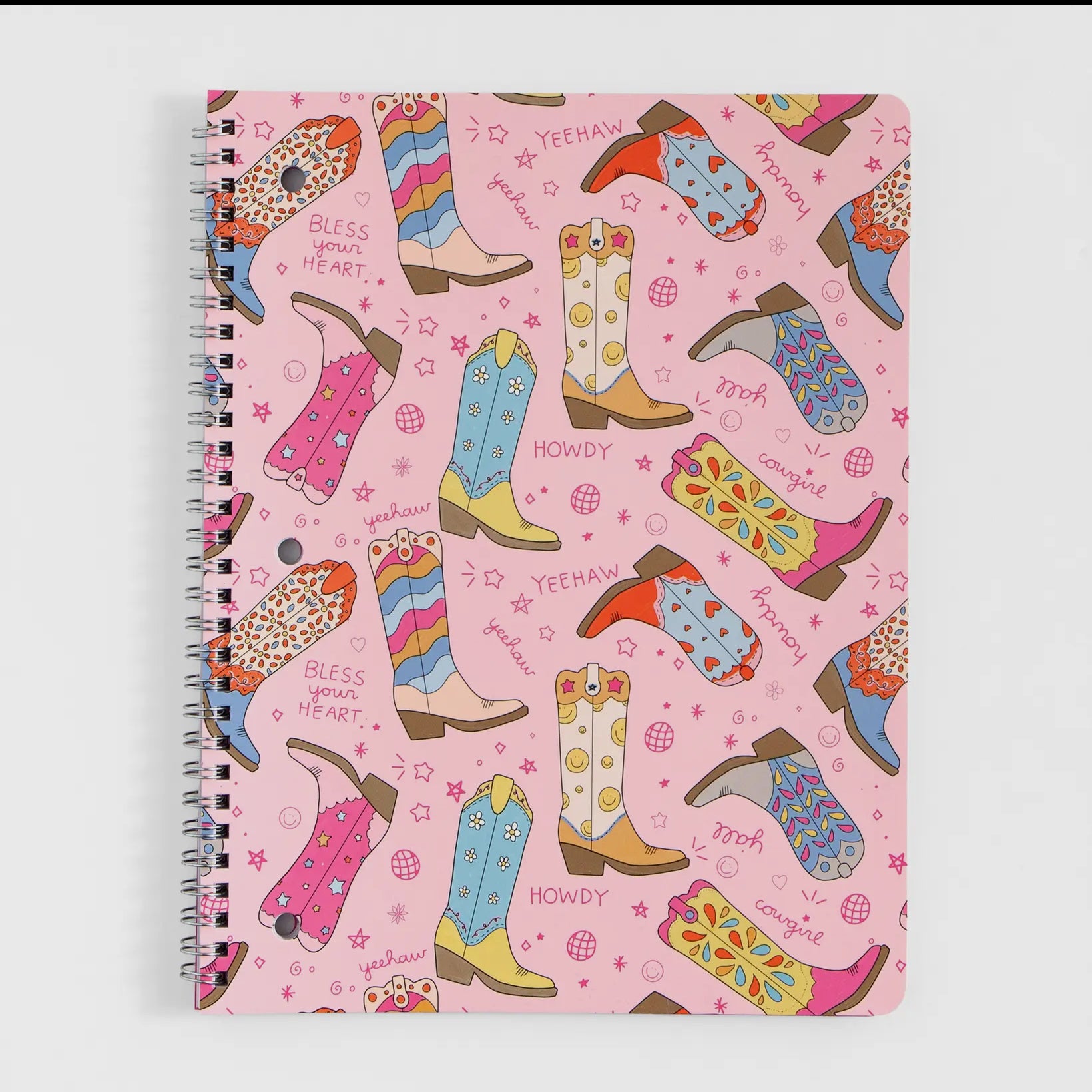 Western Cowgirl Boots Spiral Notebook