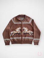 Galloping Horses Zip Cardigan