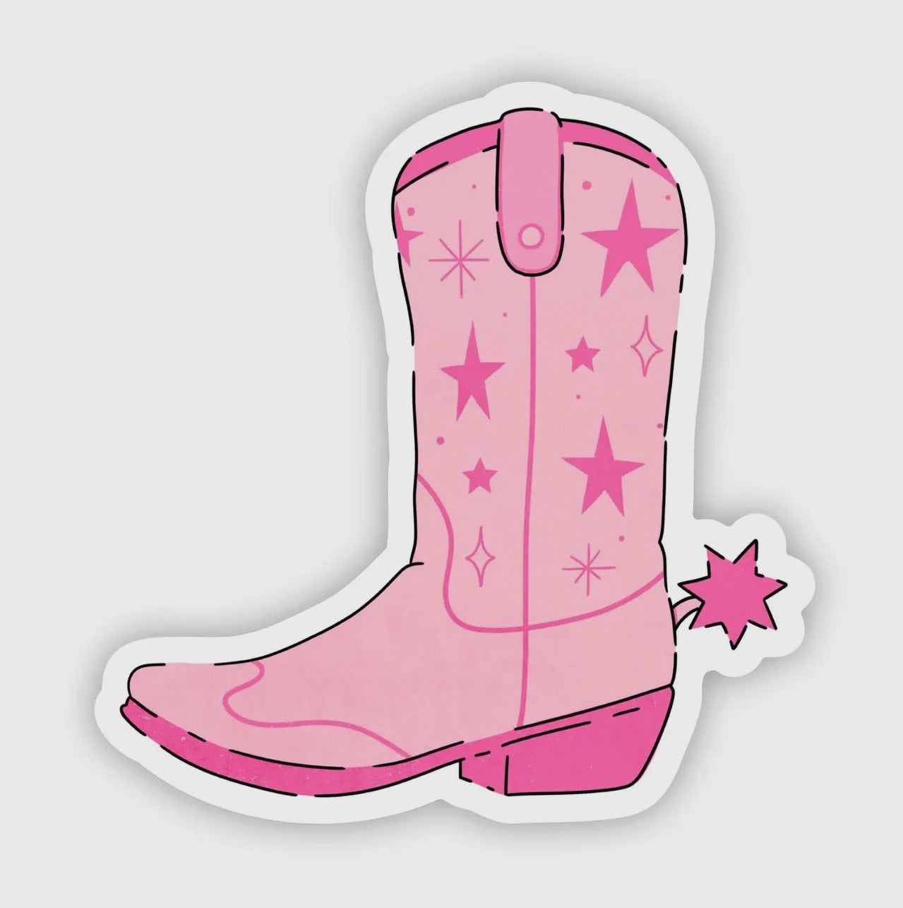 Pink Boot Sticker
