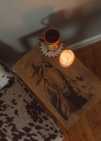 Wooden Horse Head Side Table