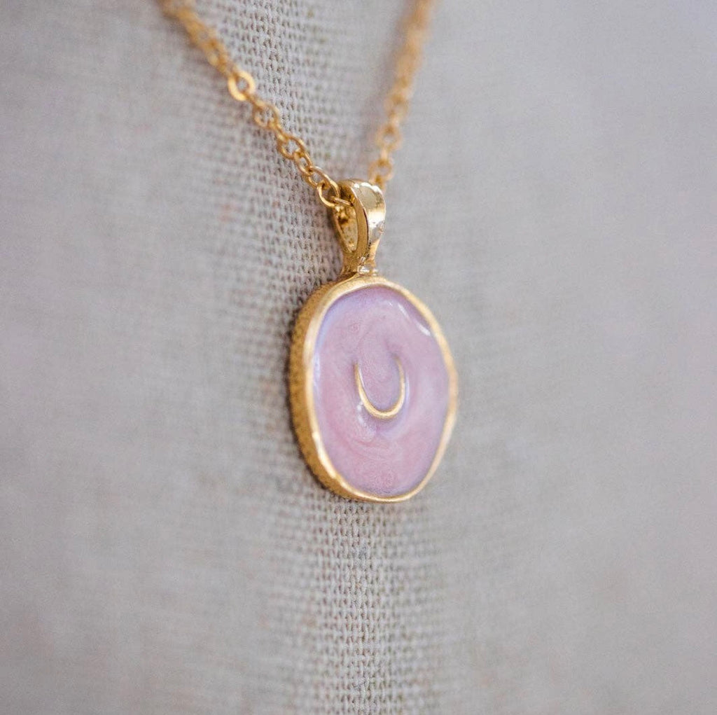 Pink Horseshoe Necklace