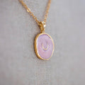 Pink Horseshoe Necklace
