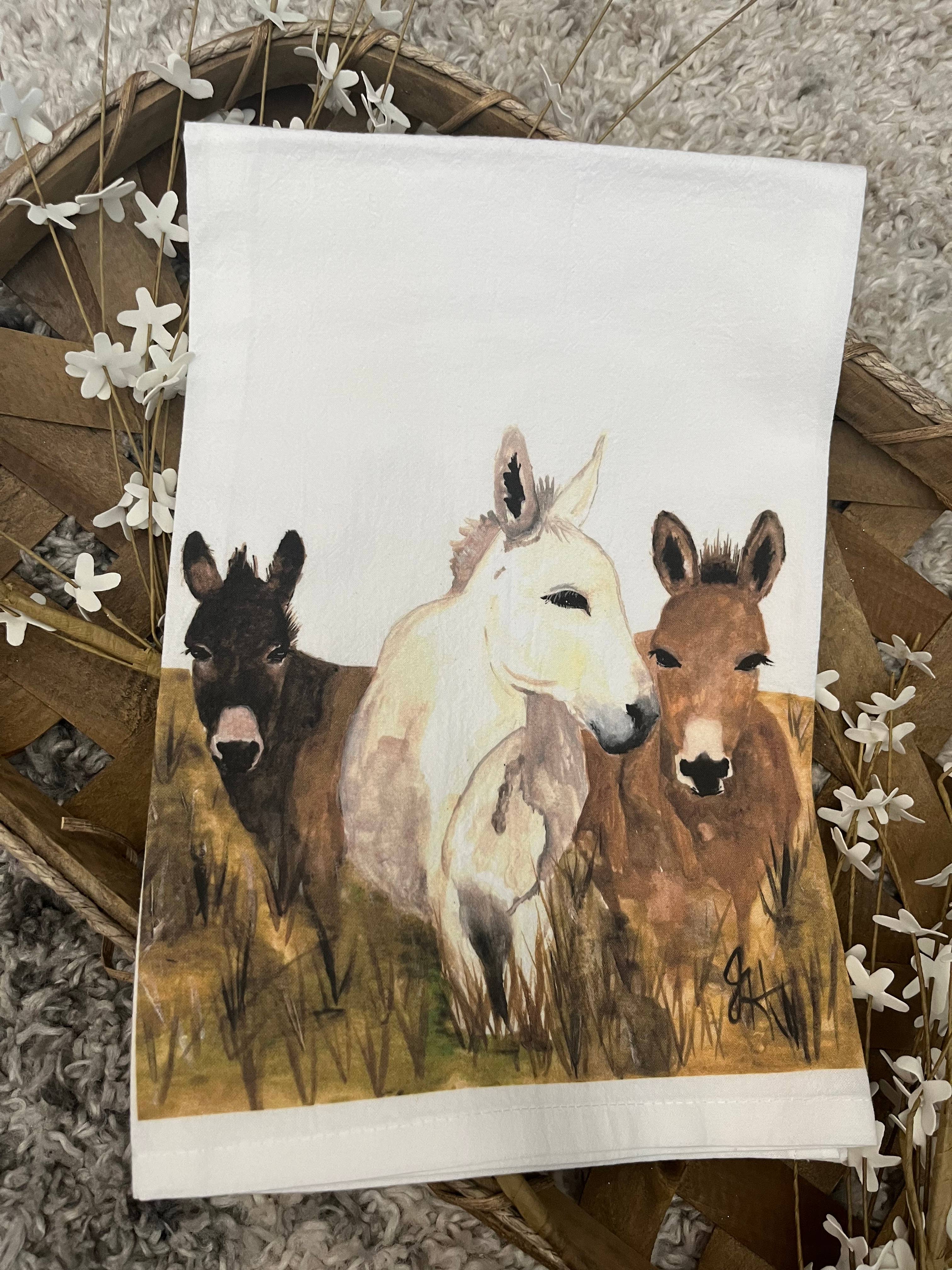 Wild Donkey Tea Towel