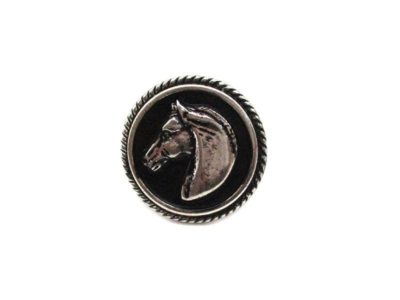 Western Horse Portrait Cuff Ring