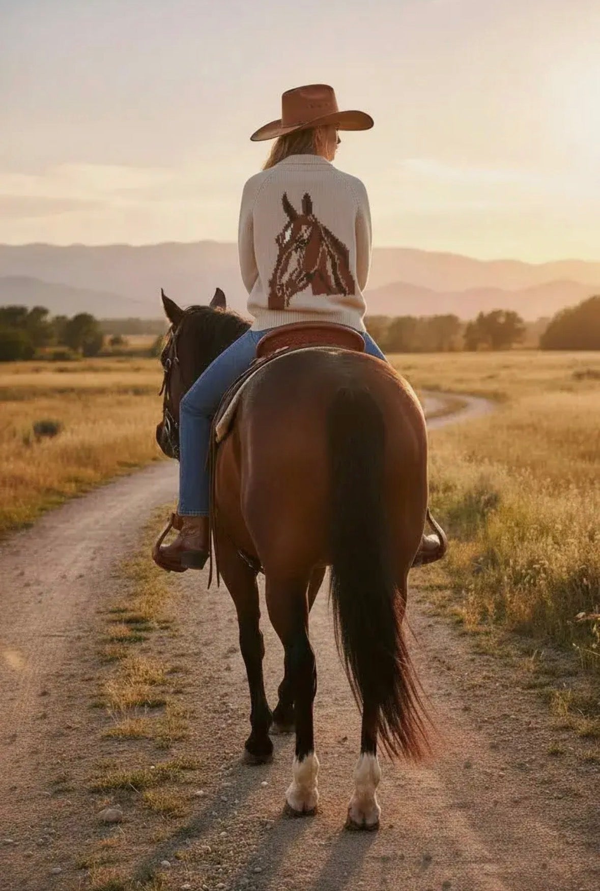 Galloping Horses Zip Cardigan