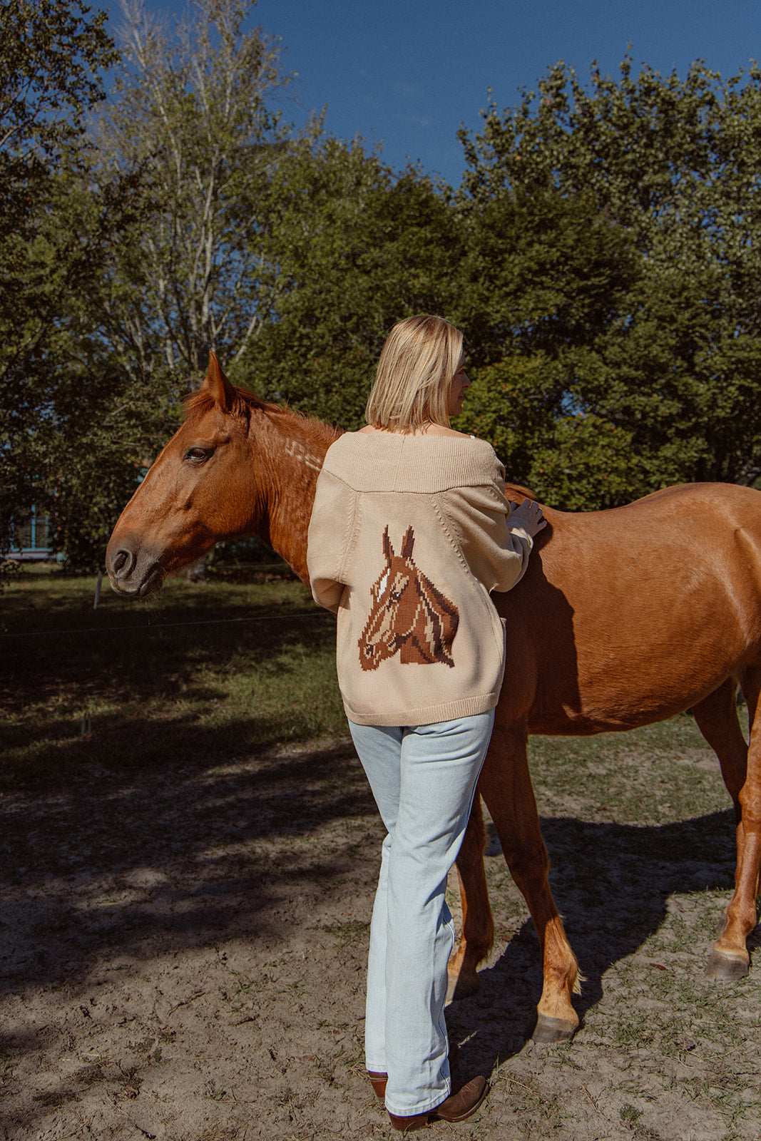 Knit Horse Cardigan