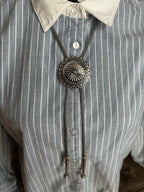 Western Concho Bolo Necklace