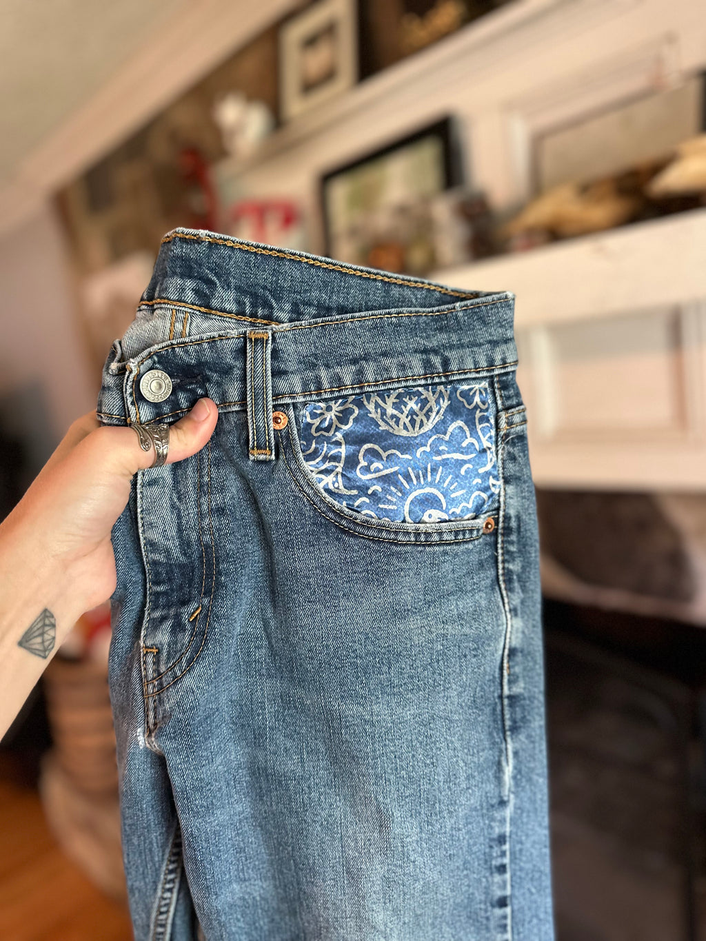 Custom Denim Blue Jean- Blue Nova Pocket
