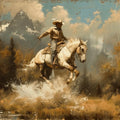 Wild Bronc and Cowboy Artwork
