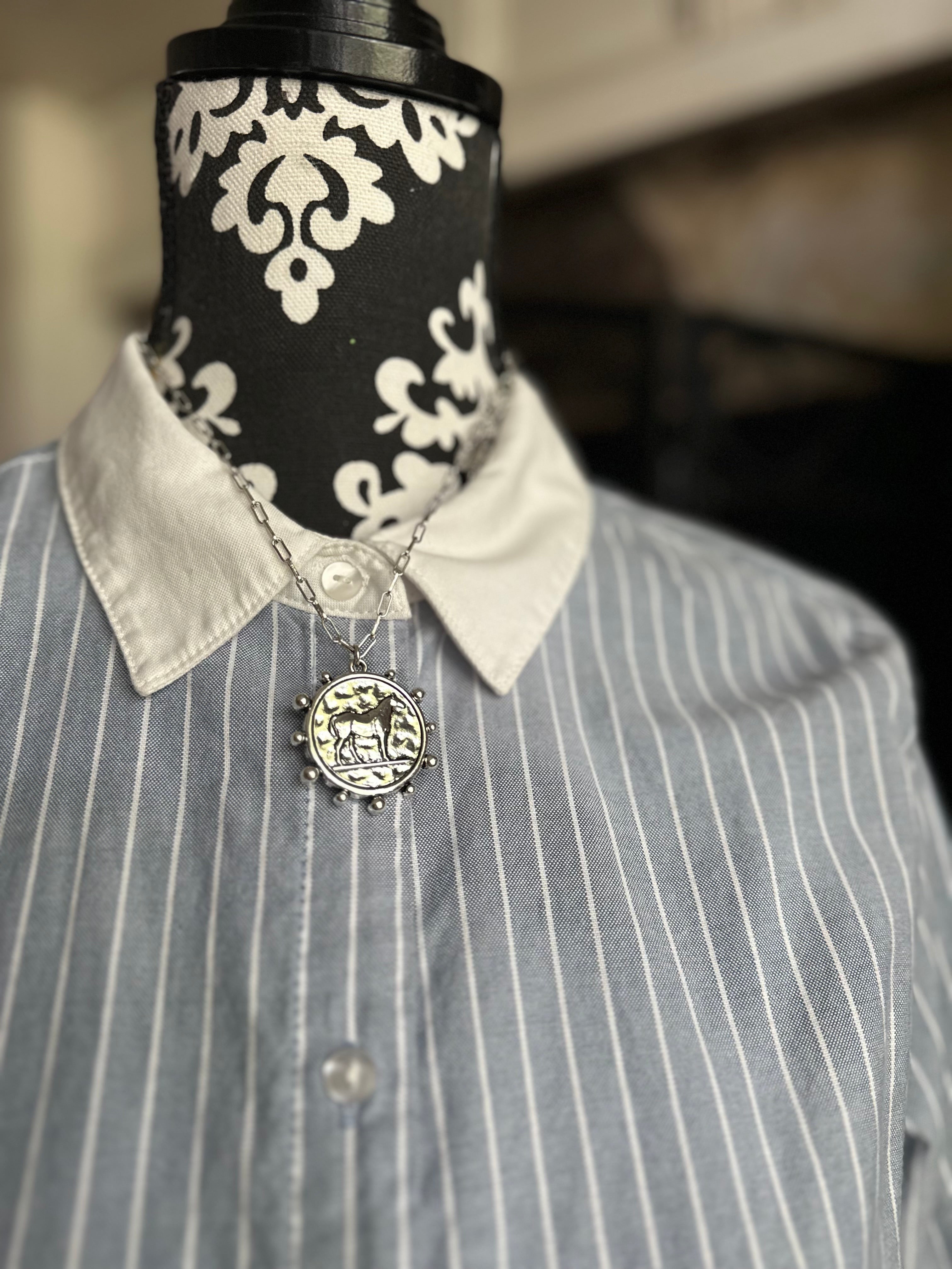 Western Horse Coin Necklace