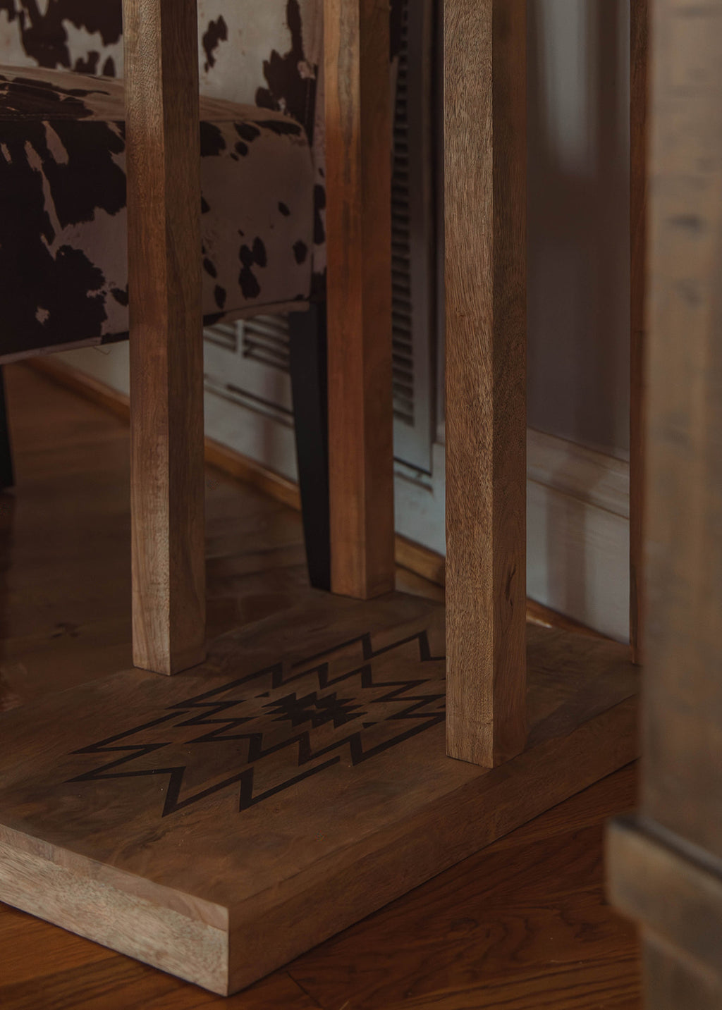 Wooden Horse Head Side Table