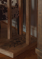Wooden Horse Head Side Table