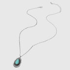 Turquoise Teardrop Pendant Necklace