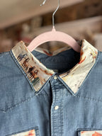 Magellan Button-Up Shirt- Cactus Satin