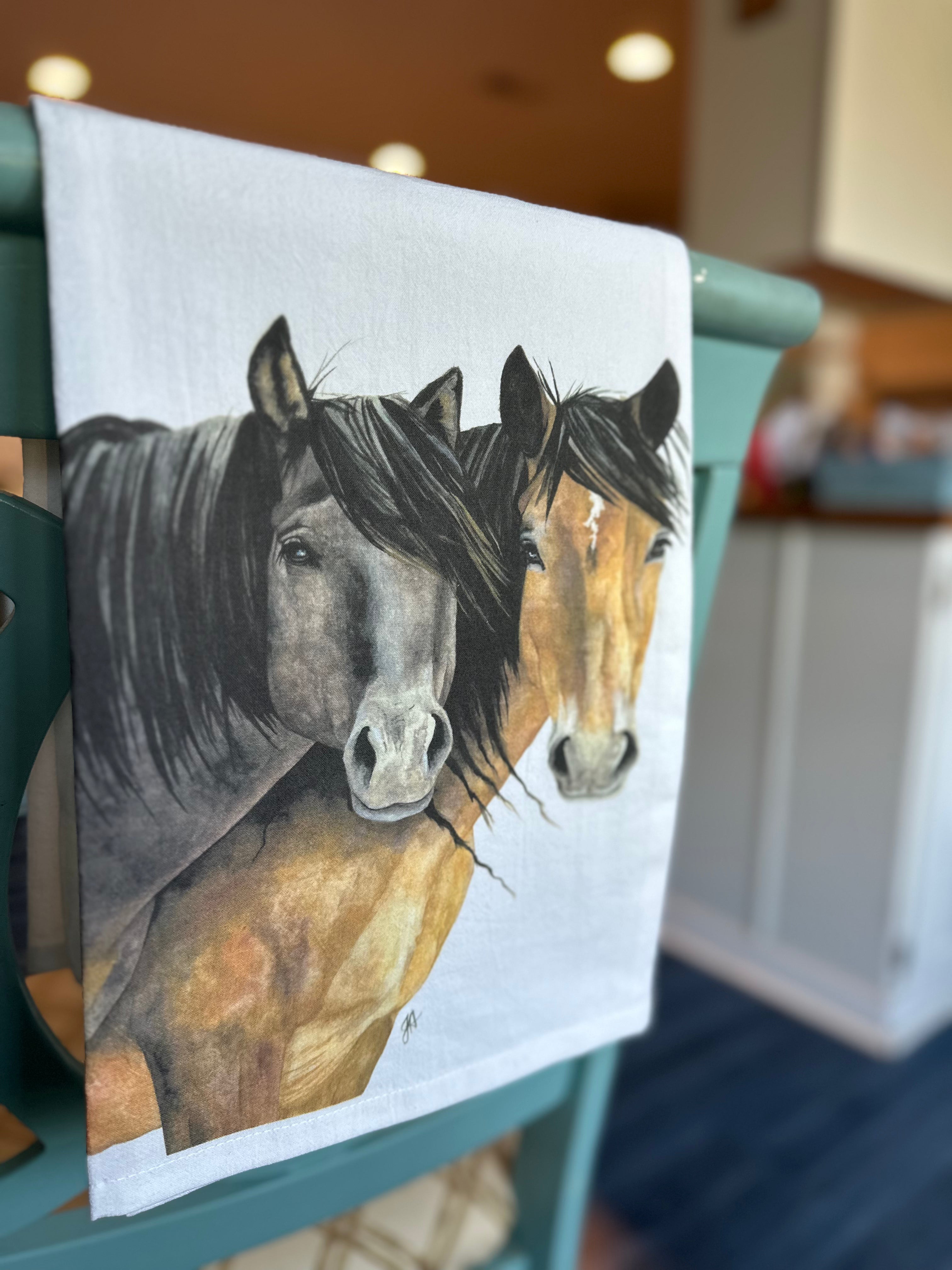 Wild Mustang Tea Towel