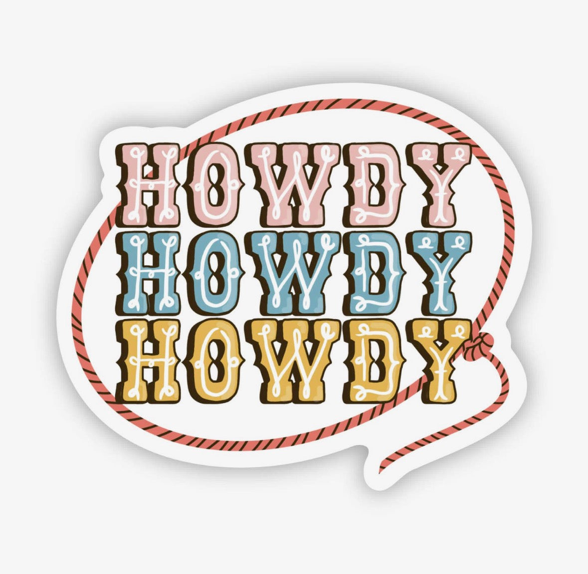 "Howdy" Western Sticker