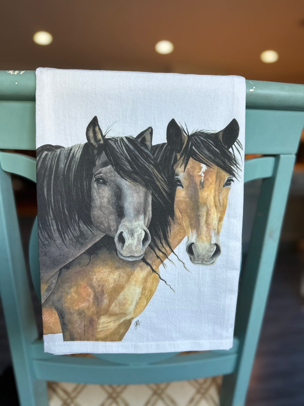 Wild Mustang Tea Towel