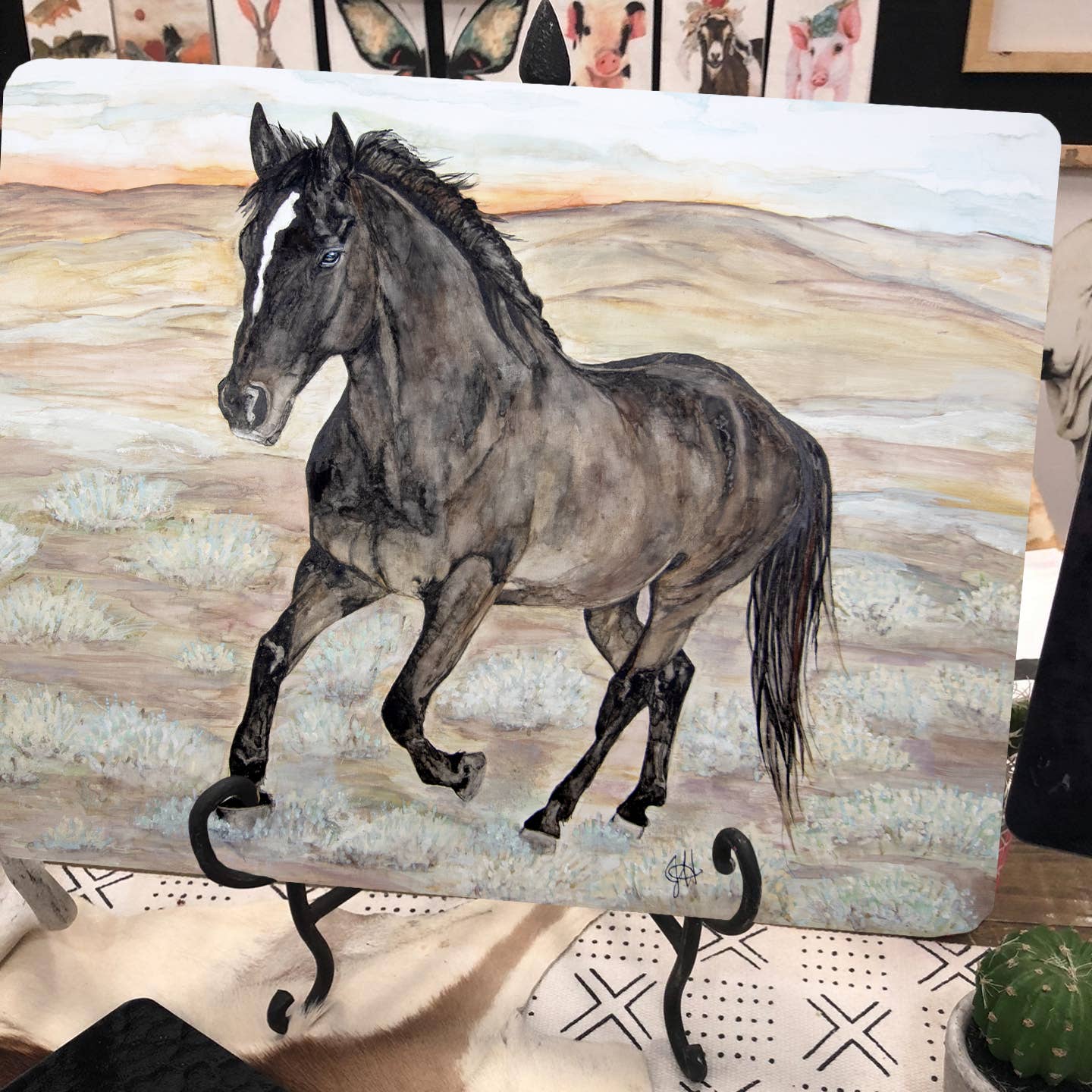 Wild Mustang Cutting Board